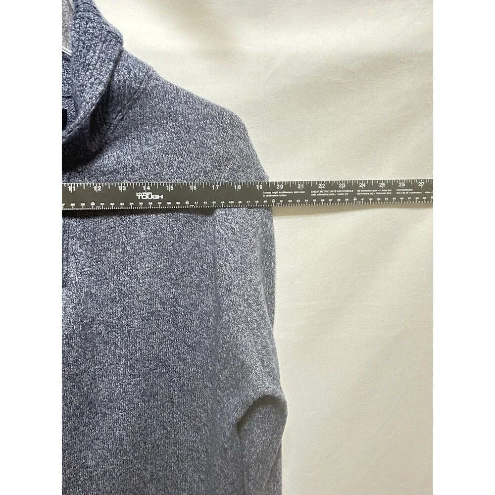 J. Crew Mens Large Wool Blue Shawl‎ Collar Two Button Sweater